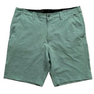 Volcom Surf & Turf Hybrid Shorts Mens 38 Green 4-Way Stretch Boardwalk Golf